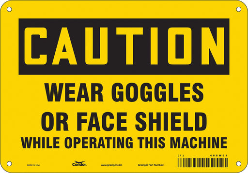Safety Sign 7 in x 10 in Aluminum