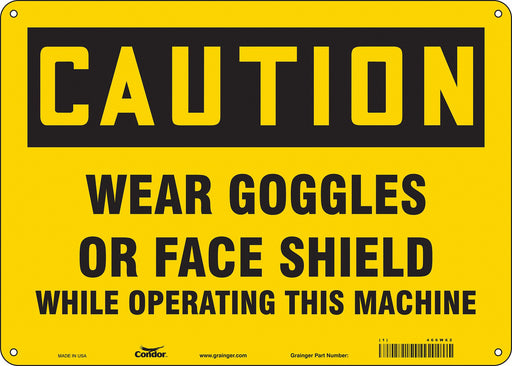 Safety Sign 10 in x 14 in Aluminum