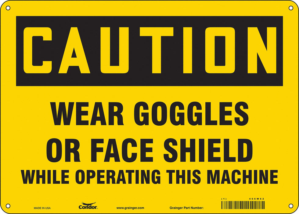 Safety Sign 10 in x 14 in Aluminum