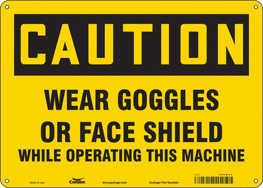 Safety Sign 10 in x 14 in Polyethylene
