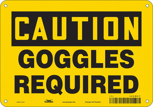 Safety Sign 7 in x 10 in Aluminum