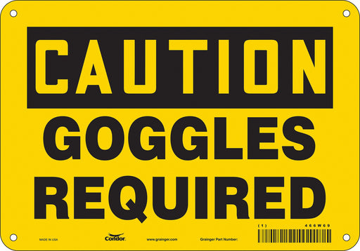 Safety Sign 7 inx10 in Polyethylene