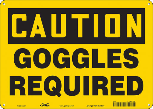 Safety Sign 10 in x 14 in Polyethylene