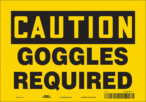 Safety Sign 7 in x 10 in Vinyl