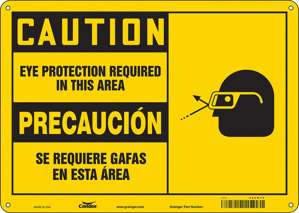 K0345 Safety Sign 10 inx14 in Aluminum