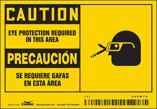 K0345 Safety Sign 3.5in x 5in Vinyl PK5
