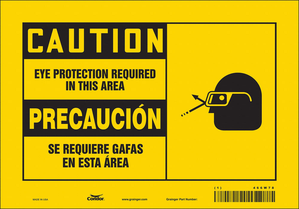 K0345 Safety Sign 7 inx10 in Vinyl