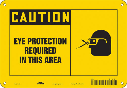 Safety Sign 7 in x 10 in Aluminum