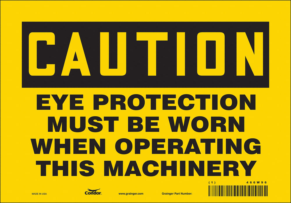Safety Sign 7 in x 10 in Vinyl
