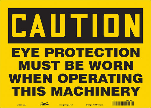 Safety Sign 10 inx14 in Vinyl