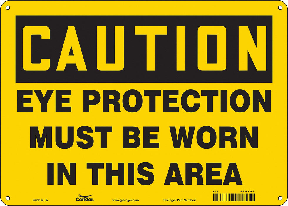 Safety Sign 10 inx14 in Polyethylene