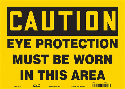 Safety Sign 10 inx14 in Vinyl