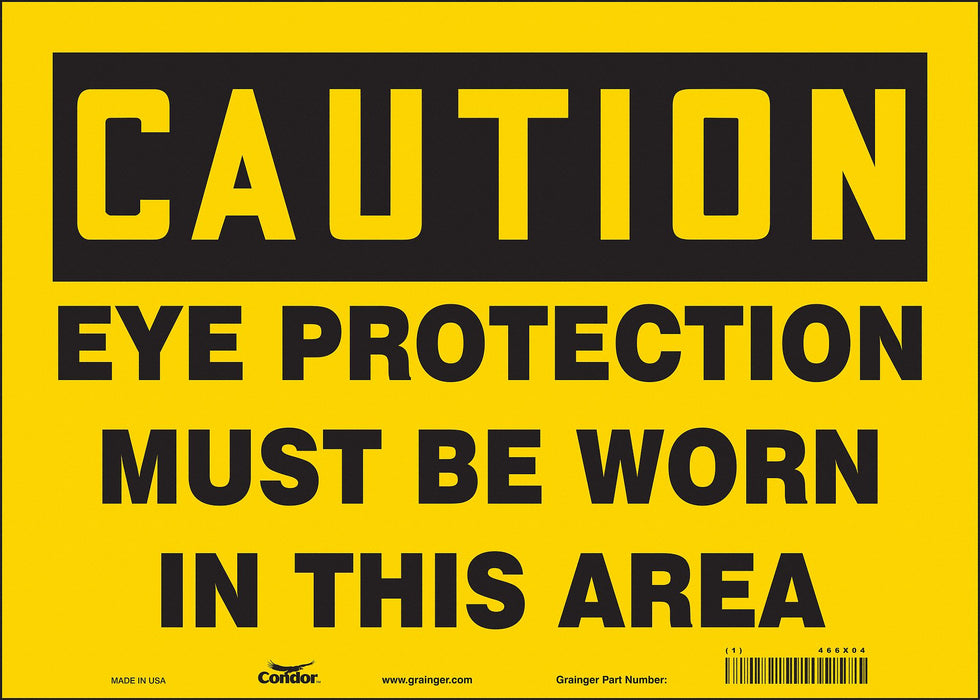 Safety Sign 10 inx14 in Vinyl