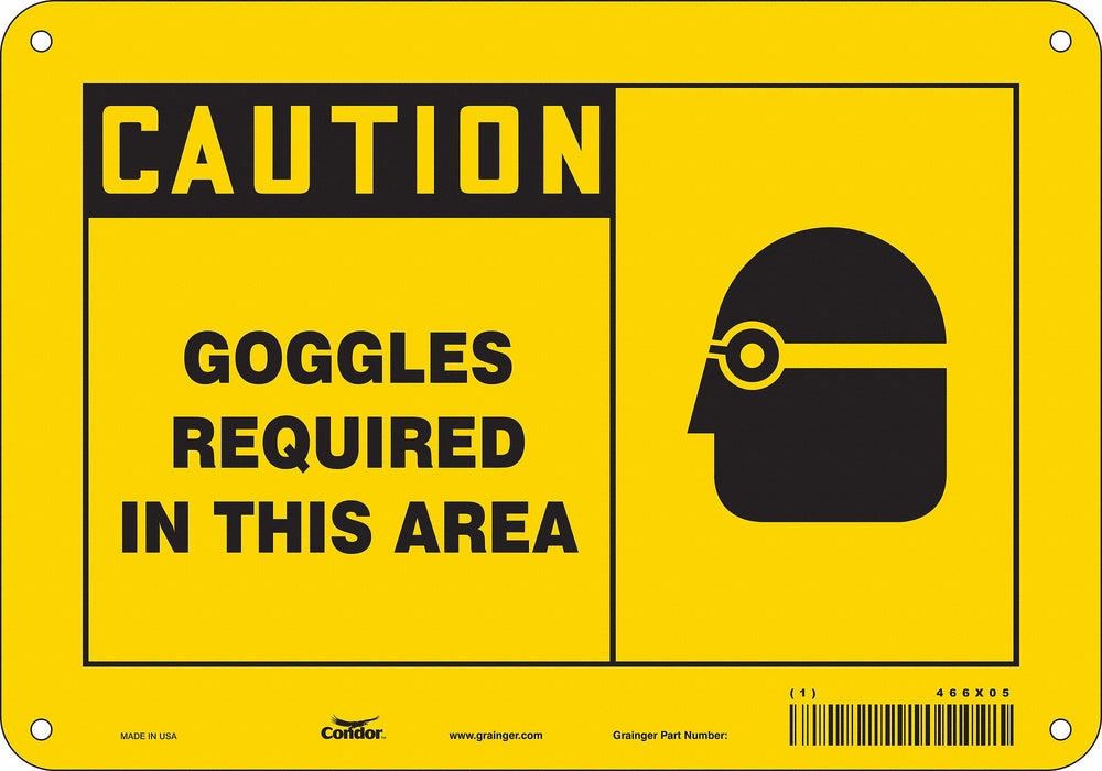 Safety Sign 7 in x 10 in Aluminum