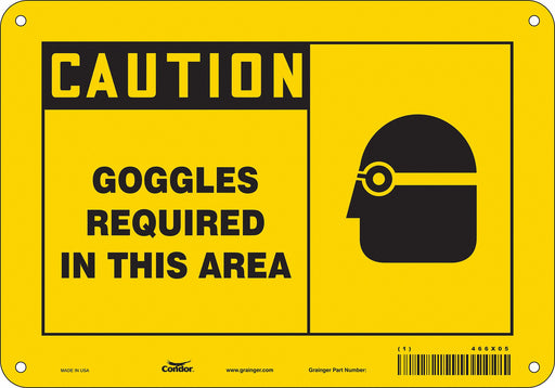 Safety Sign 7 in x 10 in Aluminum