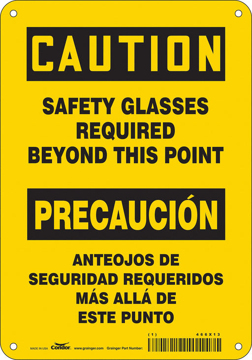 Safety Sign 10 inx7 in Polyethylene