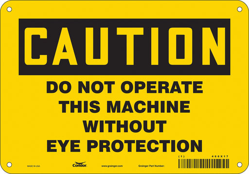 Safety Sign 7 in x 10 in Aluminum