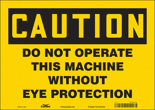Safety Sign 10 inx14 in Vinyl