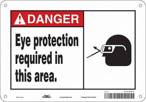 Safety Sign 7 in x 10 in Polyethylene