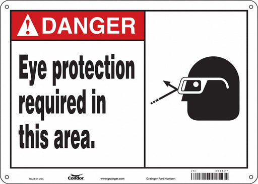 Safety Sign 10 inx14 in Polyethylene
