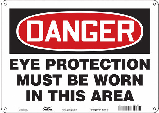 Safety Sign 10 inx14 in Aluminum