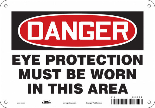 Safety Sign 7 in x 10 in Polyethylene