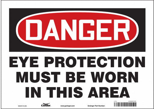 Safety Sign 10 inx14 in Vinyl