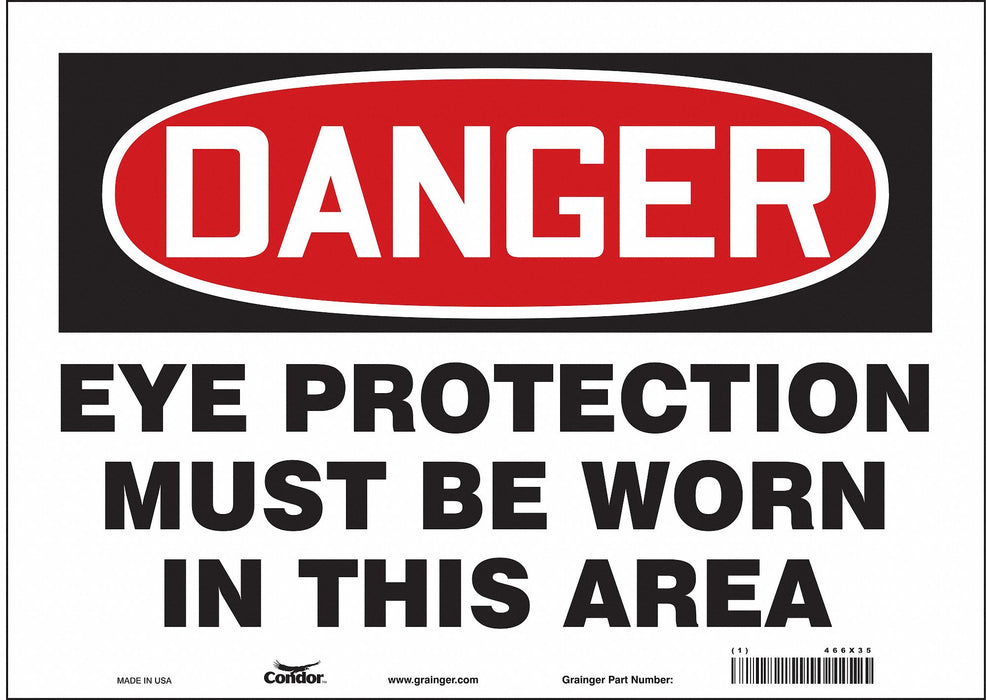 Safety Sign 10 inx14 in Vinyl