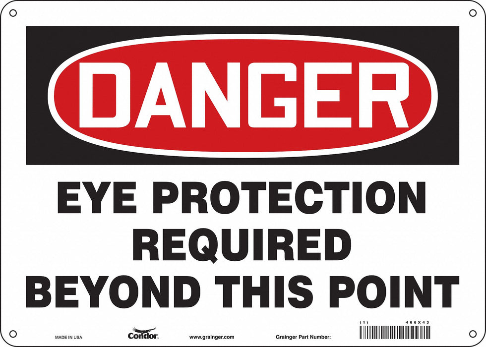 Safety Sign 10 in x 14 in Aluminum