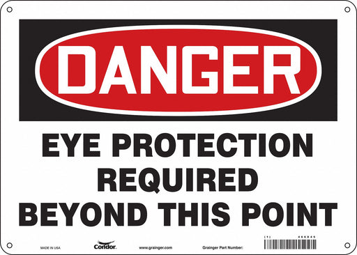 Safety Sign 10 inx14 in Polyethylene
