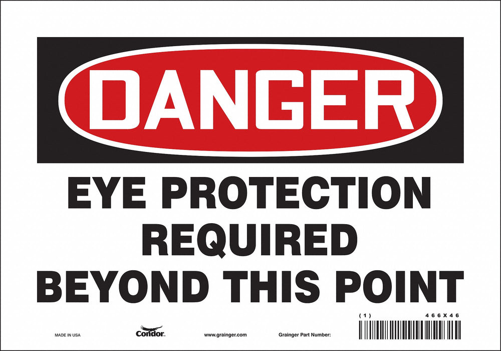 Safety Sign 7 inx10 in Vinyl