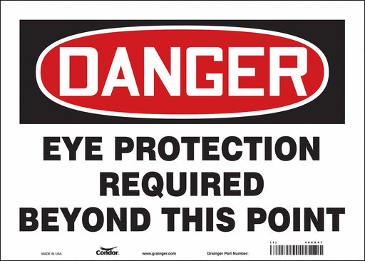 Safety Sign 10 in x 14 in Vinyl