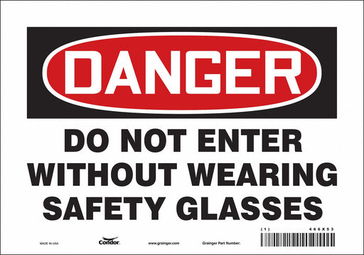 Safety Sign 7 in x 10 in Vinyl
