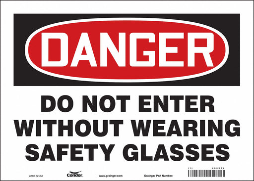 Safety Sign 10 in x 14 in Vinyl