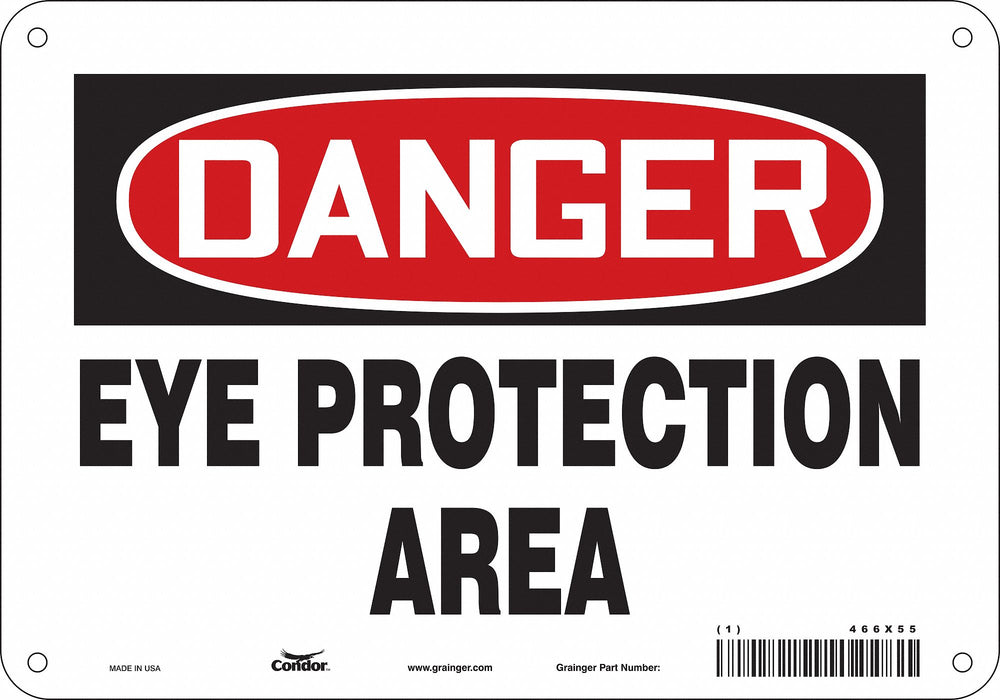 Safety Sign 7 in x 10 in Aluminum