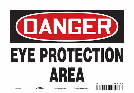 Safety Sign 7 in x 10 in Vinyl