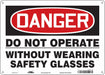 Safety Sign 10 in x 14 in Polyethylene