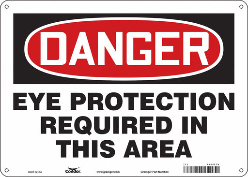 Safety Sign 10 inx14 in Polyethylene