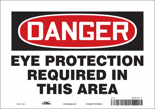 Safety Sign 7 in x 10 in Vinyl