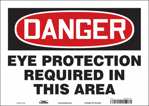 Safety Sign 10 in x 14 in Vinyl
