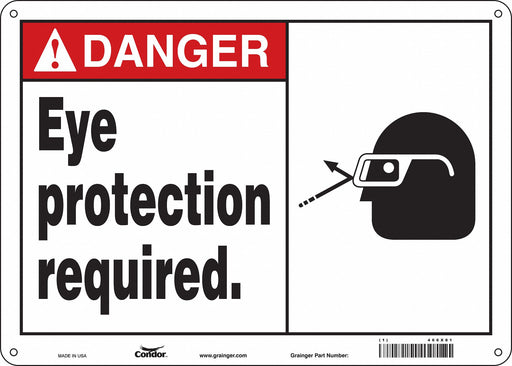Safety Sign 10 in x 14 in Aluminum