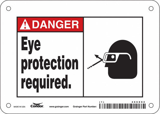 Safety Sign 5 inx7 in Polyethylene