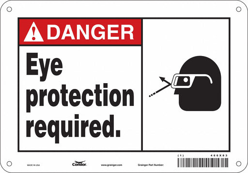 Safety Sign 7 inx10 in Polyethylene