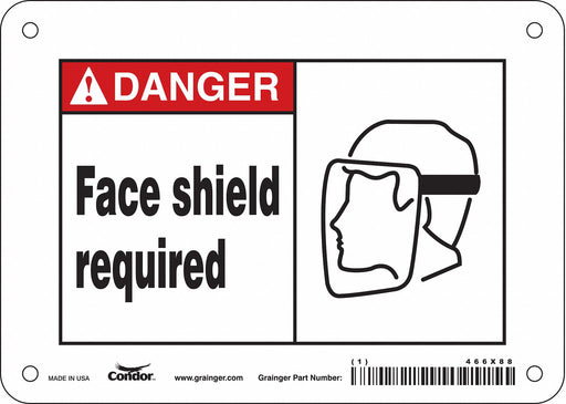 Safety Sign 5 in x 7 in Aluminum