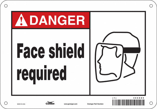 Safety Sign 7 in x 10 in Aluminum