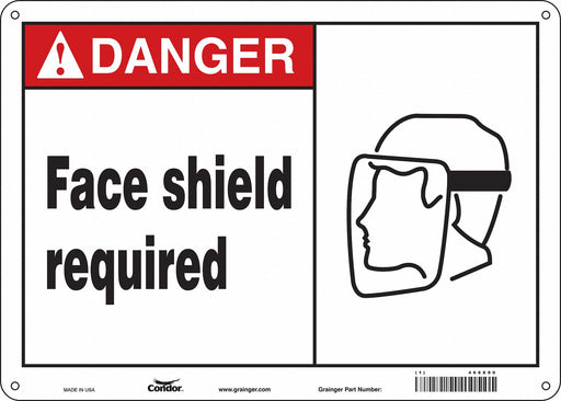 Safety Sign 10 inx14 in Aluminum