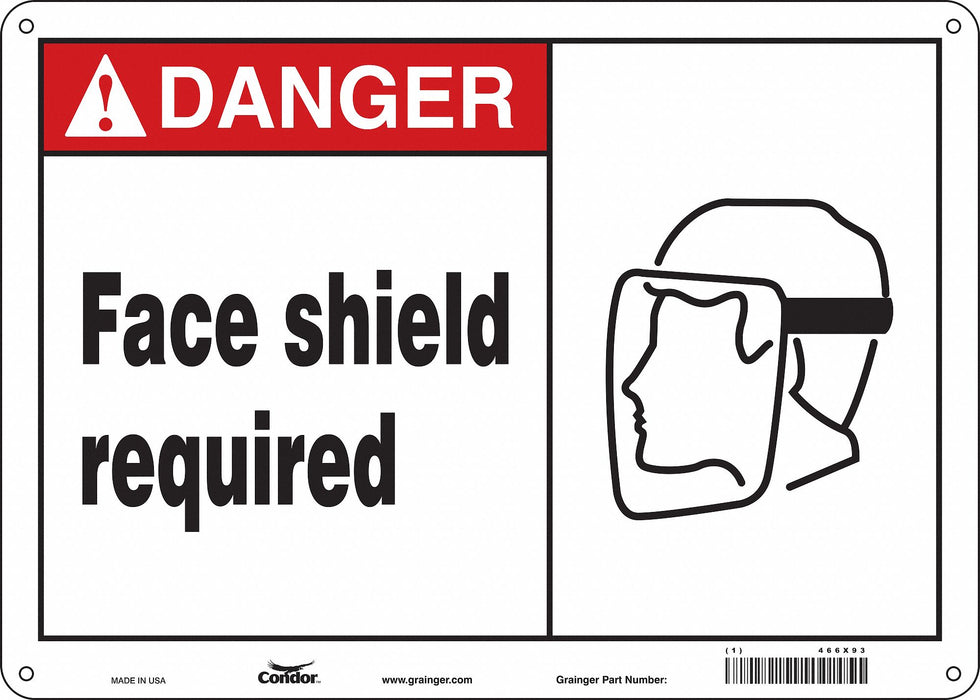 Safety Sign 10 inx14 in Polyethylene