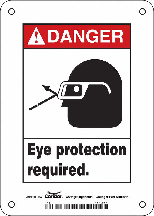 Safety Sign 7 in x 5 in Aluminum