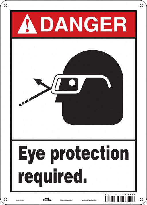 Safety Sign 14 in x 10 in Aluminum