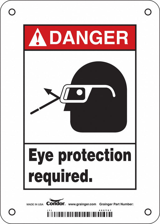 Safety Sign 7 in x 5 in Polyethylene